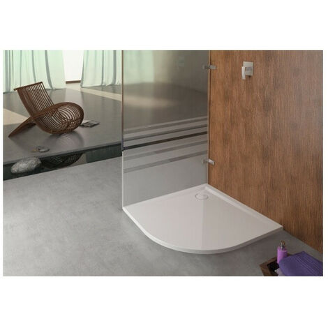 Receveur de douche quart de cercle Hoesch MUNA m AR 1000x1000x30mm blanc