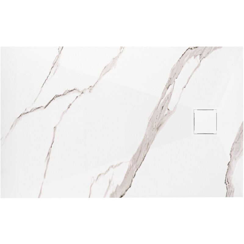Receveur de douche REA magnum carrara white 80x100