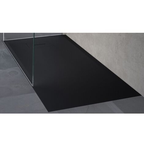 Receveur de douche recoupable NOVELLINI NOVOSOLID noir 140x100 cm