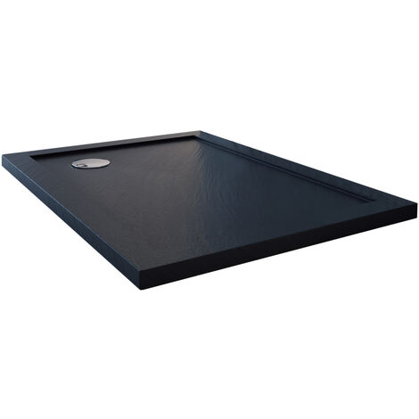 Receveur de douche rectangle acrylique avec bordures anthracite effet pierre mod. Flower
