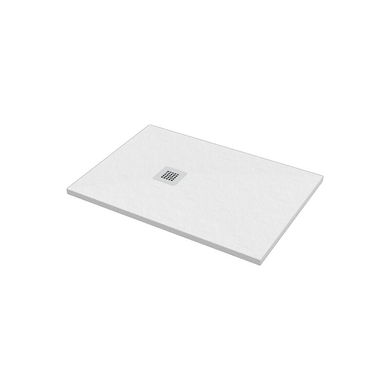 Receveur de douche rectangulaire 70x120cm Série ercos Pierre BPMAROSTON7012 Standard - Blanc opaque - Résine de marbre