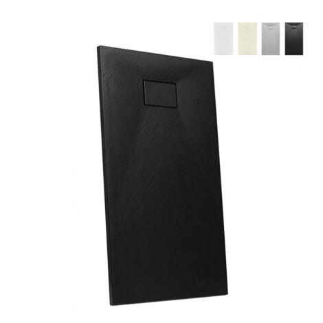 Receveur de douche rectangulaire à l'italienne en résine 140x80 Stone