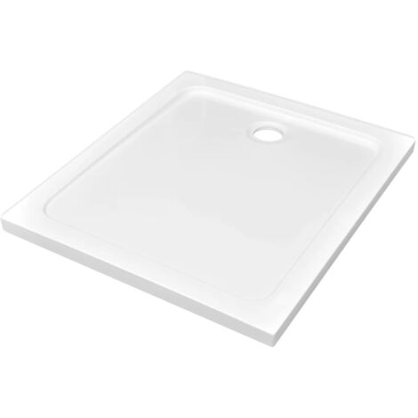 Receveur de douche rectangulaire ABS Blanc 80 x 90 cm