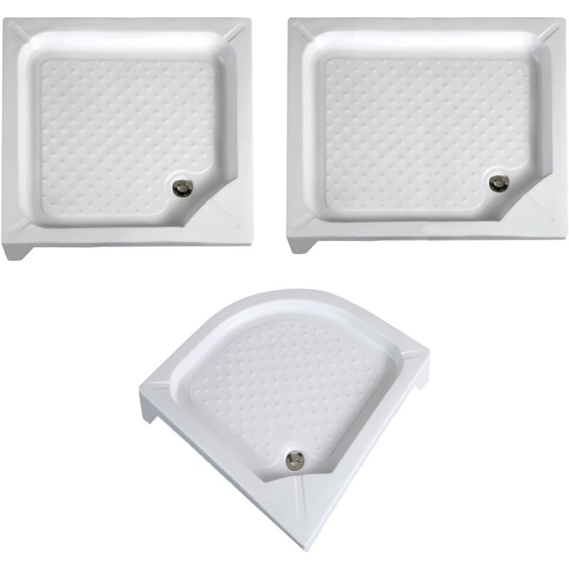 Fluxy - Receveur de douche semi-circulaire Cm 80 x 80 - h 12,5