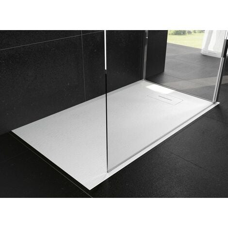Receveur de douche rectangulaire en résine noir mat Novellini Novosolid