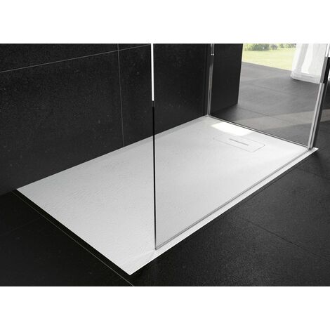 Receveur de douche rectangulaire en résine noir mat Novellini Novosolid