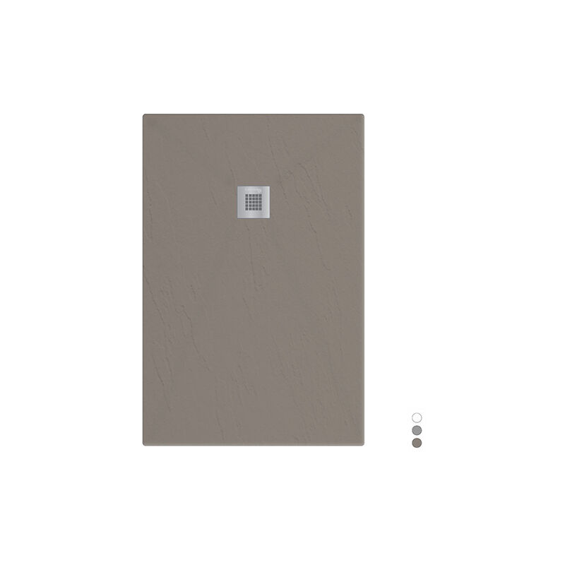 Iperbriko - Receveur de douche rectangulaire Estasi - Tortora 80x110 cm