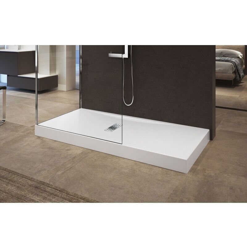 NOVELLINI  - Receveur de douche custom blanc h 12cm-Blanc-Blanc--