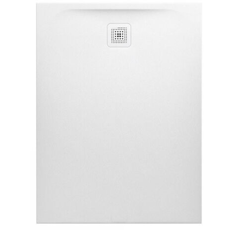 Receveur de douche rectangulaire LAUFEN PRO, bonde côté court 1200 x 1000 x 33 mm blanc mat LAUFEN