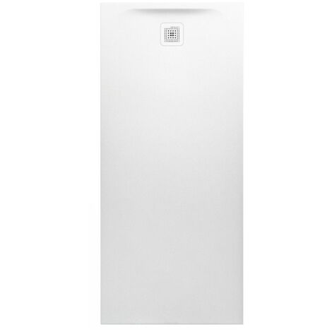 Receveur de douche rectangulaire LAUFEN PRO, bonde côté court 1800 x 800 x 46 mm blanc mat LAUFEN