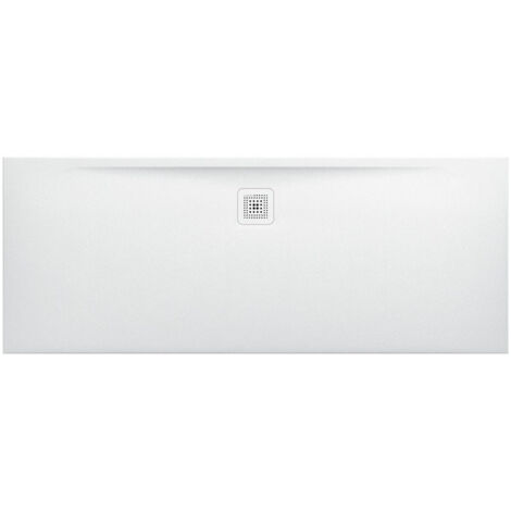 Receveur de douche rectangulaire LAUFEN PRO, bonde côté long 1800 x 700 x 33 mm blanc mat LAUFEN