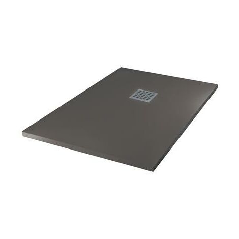 Receveur de douche résine de synthèse Mina gris anthracite 80x100