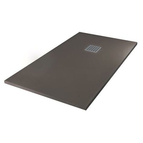 Receveur de douche résine de synthèse Mina gris anthracite 80x140
