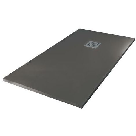 Receveur de douche résine de synthèse Mina gris anthracite 80x180
