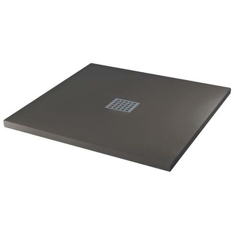Receveur de douche résine de synthèse Mina gris anthracite 90x90