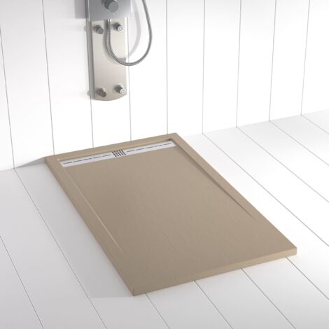 Receveur de douche Résine FLOW Moka - 110x90 cm