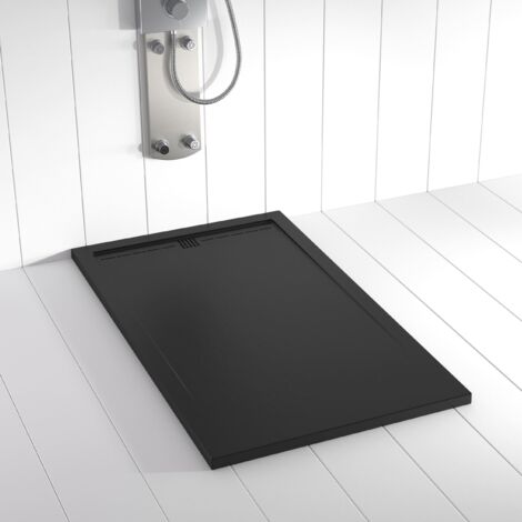 Receveur de douche RÃ©sine Stone FLOW Noir