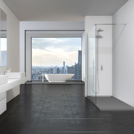 Receveur de douche résine gris 80x120, Kristal