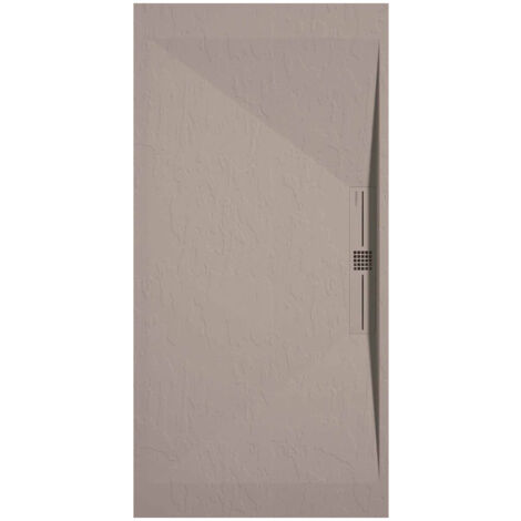 Receveur de douche Sable, finition Ardoise Stone SIDE, grille de couleur - 180 x 90 cm
