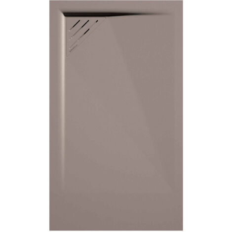 Receveur de douche Sable, finition Lisse Stone MIO, grille de couleur - 160 x 90 cm