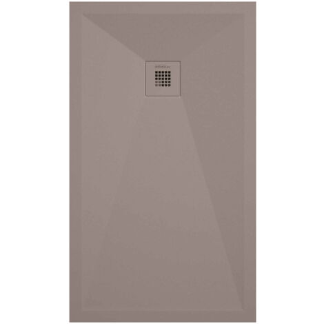 Receveur de douche sable lisse Stone Plus, grille de couleur - 90 x 70 cm