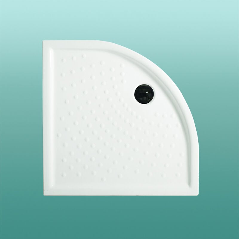 Receveur de douche semi-circulaire 80x80 blanc