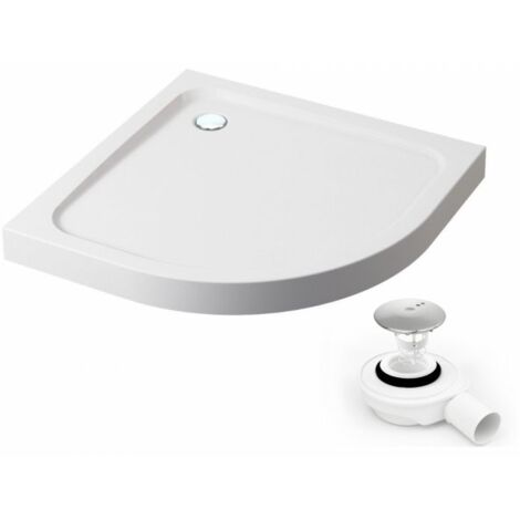 Receveur de douche semi-circulaire Ringo 80x80x2x12 fond lisse