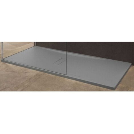 Receveur de douche ultraplat recoupable NOVELLINI CUSTOM gris 100x80 cm H 3,5 cm