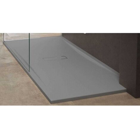 Receveur de douche ultraplat recoupable NOVELLINI CUSTOM gris 160x70 cm H 3,5 cm