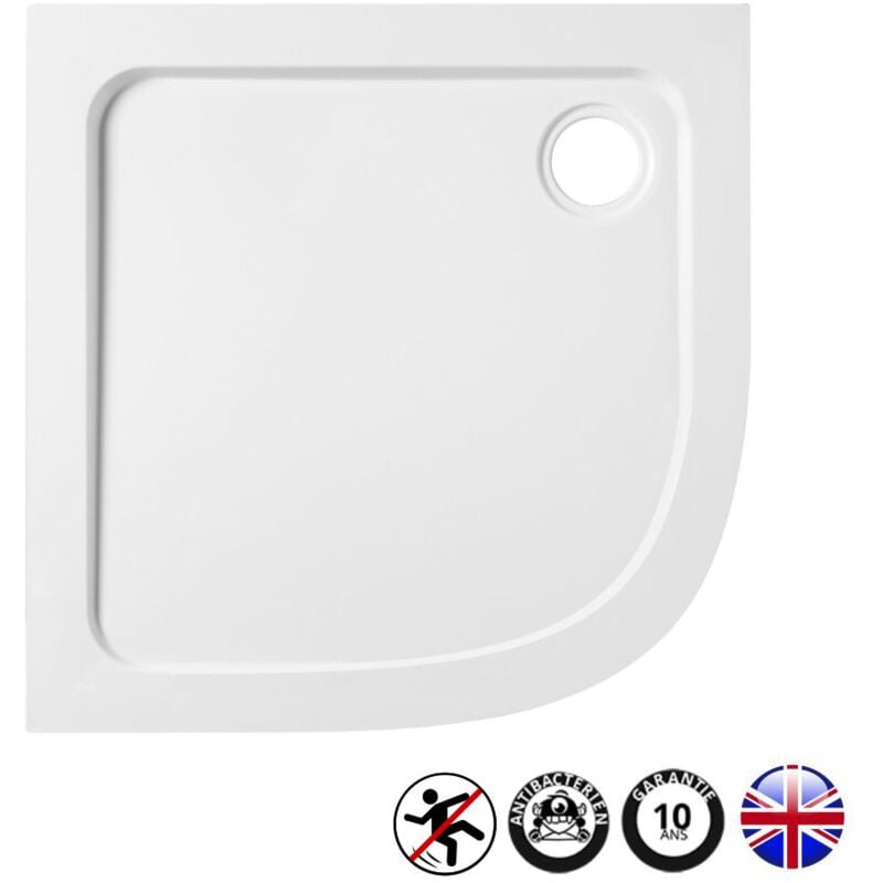Jacob Delafon - Receveur douche antidérapant Flight quart de rond, 120 x 90 cm