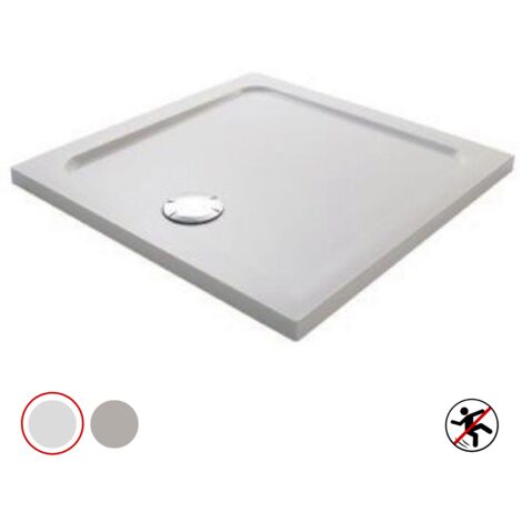 Jacob Delafon - Receveur douche couleur antidérapant carré Flight safe, 80 x 80, Gris anthracite
