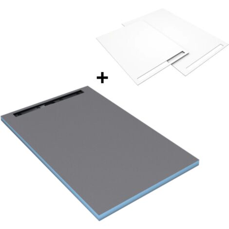 Receveur douche italienne 160 x 100 cm Wedi Fundo Top Riolito Neo - Blanc