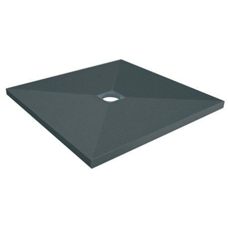 Lazer - Receveur Panodur prêt à carreler avec trou central 90x90x4cm - Sans bonde