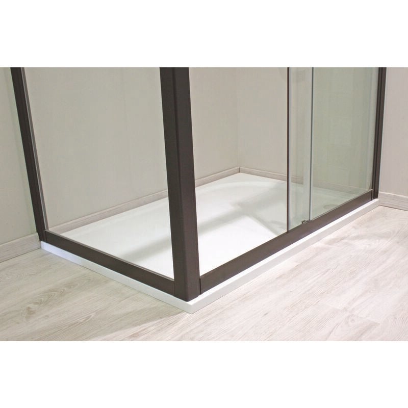 Receveur hestia - Antidérapant - 90x120cm - Résine - Blanc - Extra-plat