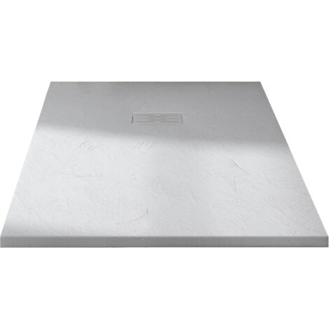 Receveur Kinerock Evo aspect minéral blanc 150x70 - KINEDO RD9023
