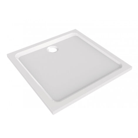 Receveur Melua Extra-plat Carré à Poser Ou à Encastrer 80x80 Blanc - Geberit