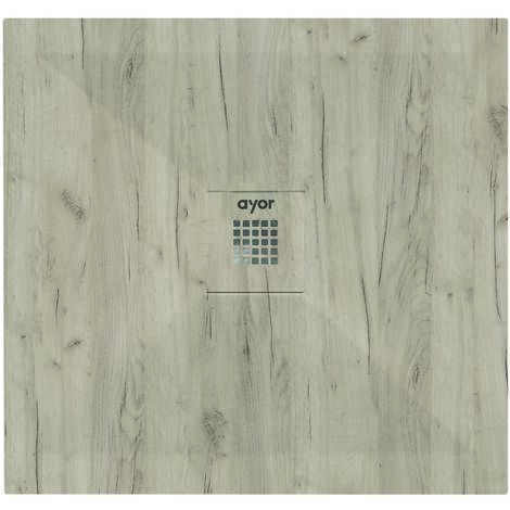 Receveur NATURO - Découpable - 90x140cm - Résine - Bois - Extra-plat - Bois