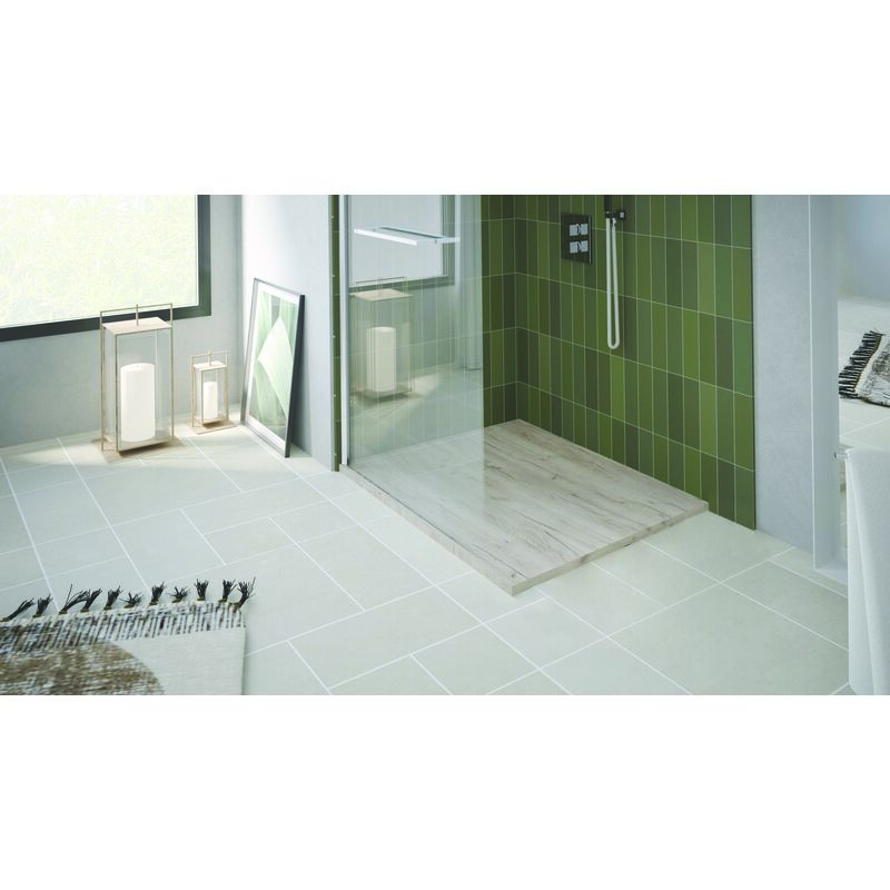 Ondee - Receveur nola 3 - 70x100x3cm - Résine - Nature bois - Bonde