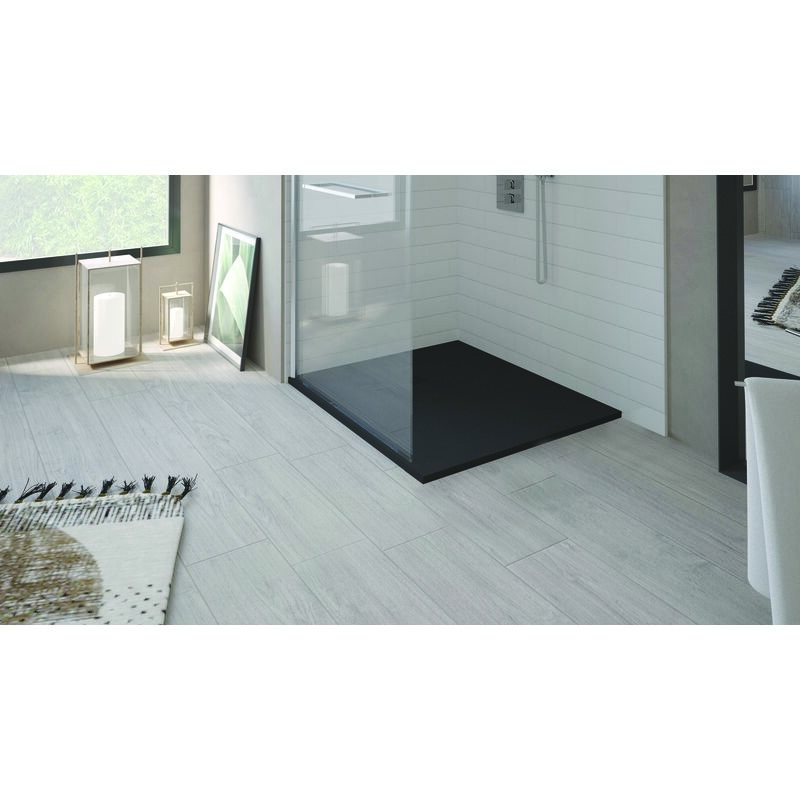 Ondee - Receveur nola 3 - 70x90x3cm - Résine - Noir - Bonde - Découpable