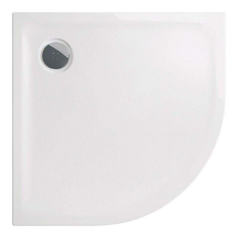 Receveur Renova d'angle Céramique Ultra-Plat à Poser/Encastrer Anti-Gliss Geberit 90x90x4,5cm Blanc