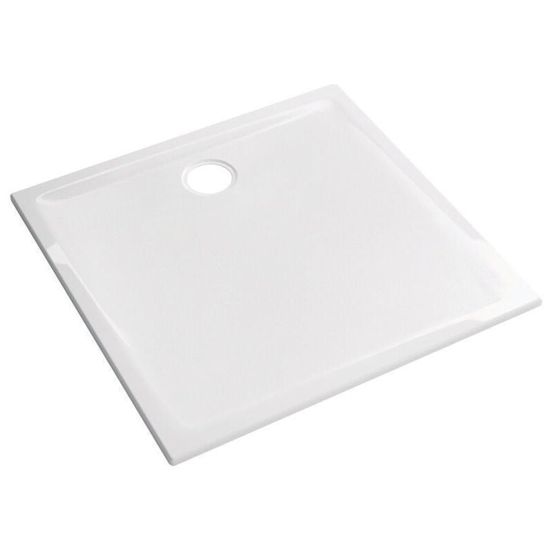 Receveur Renova ultra-plat à poser/à encastrer Geberit Blanc 80x80x4,5cm