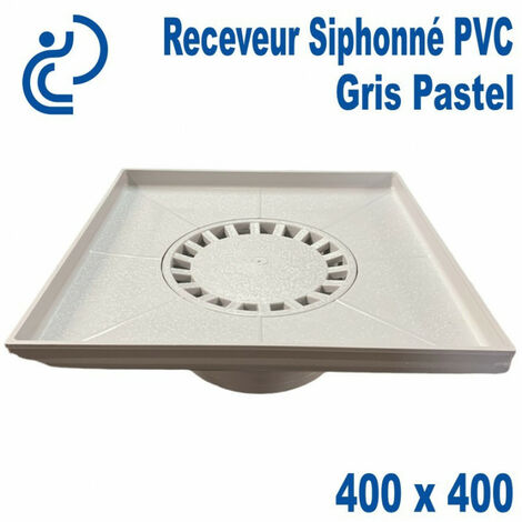 RECEVEUR SIPHONNE 400X400 GRIS