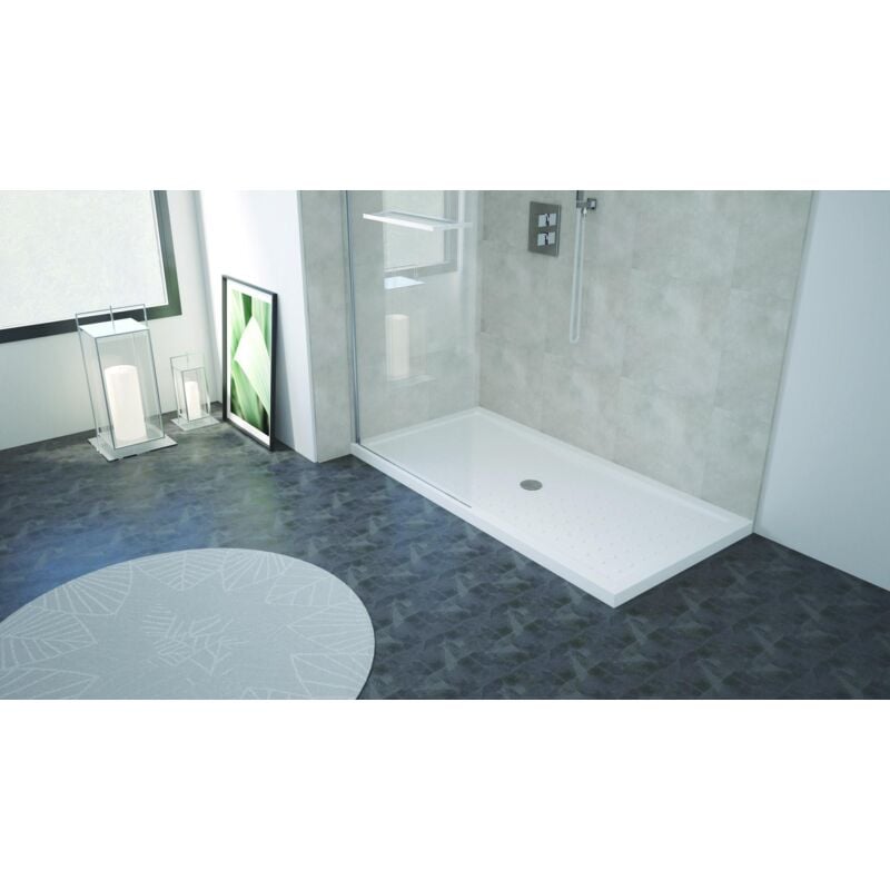 Ondee - Receveur yqua - Antidérapant - Acrylique - Blanc - 70x160cm