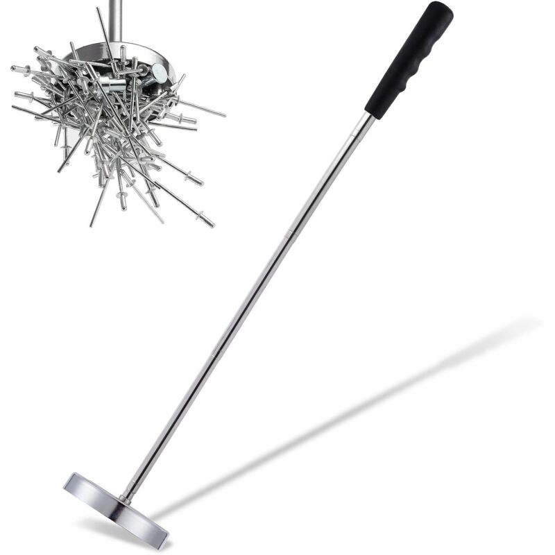 Rechabite Outil de ramassage magnétique télescopique, détecteur de pièces avec capacité de traction de 15,9 kg