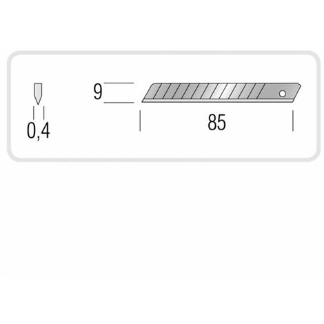 Rechange 10 lames cutter 9mm METRICA - 49016