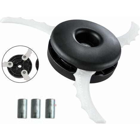 KMOND rechange pour débroussailleuse Makita 198426-9 198383-1 DUR368AZ DUR369AZ DUR368LZ avec 3 lames en plastique et 3 accessoires