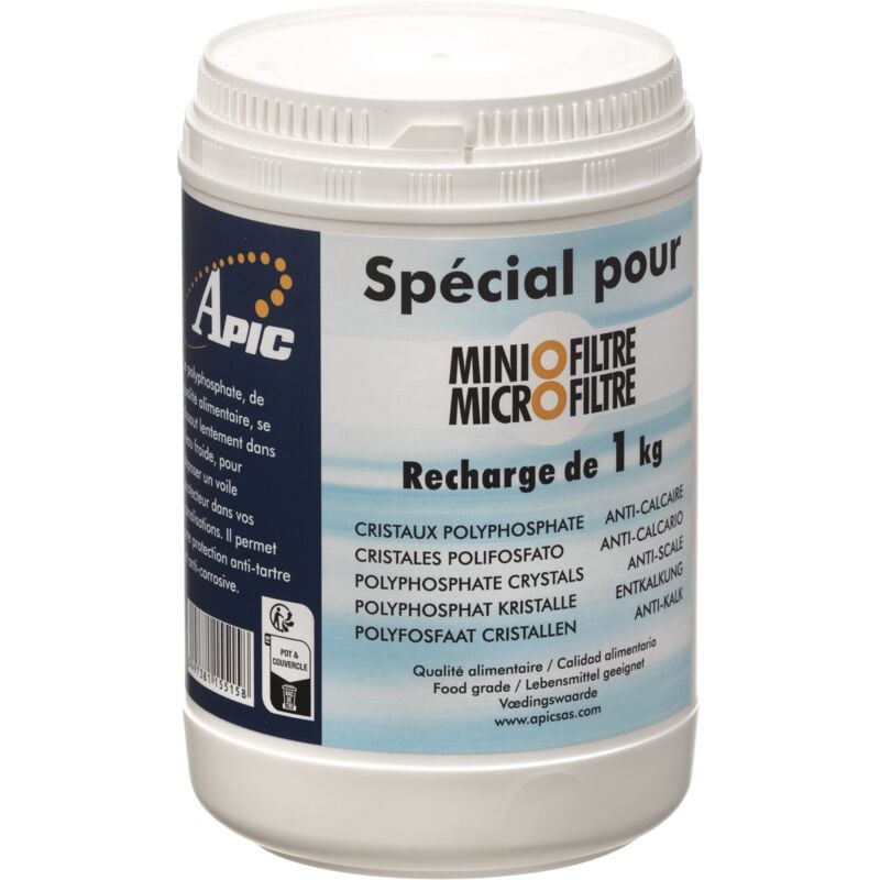 Apic - Recharge 1kg cristaux polyphosphate