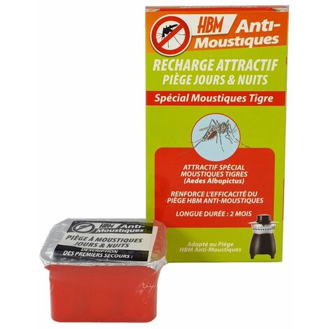 Recharge 2 mois piege anti moustique tigre jour et nuit - Alu