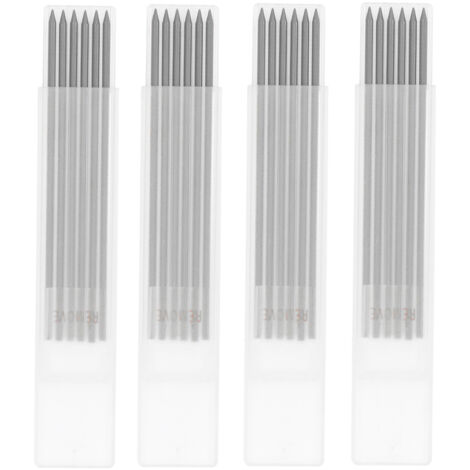 Recharge de crayon menuisier 24 pièces, mine graphite 2.8mm durable pour travaux du bois, noir