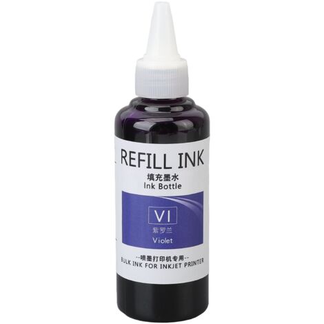 Recharge d'encre violette 100ml - Sèchage rapide, haute adhérence - Encre indélébile pour datage d'œufs, usage professionnel et familial